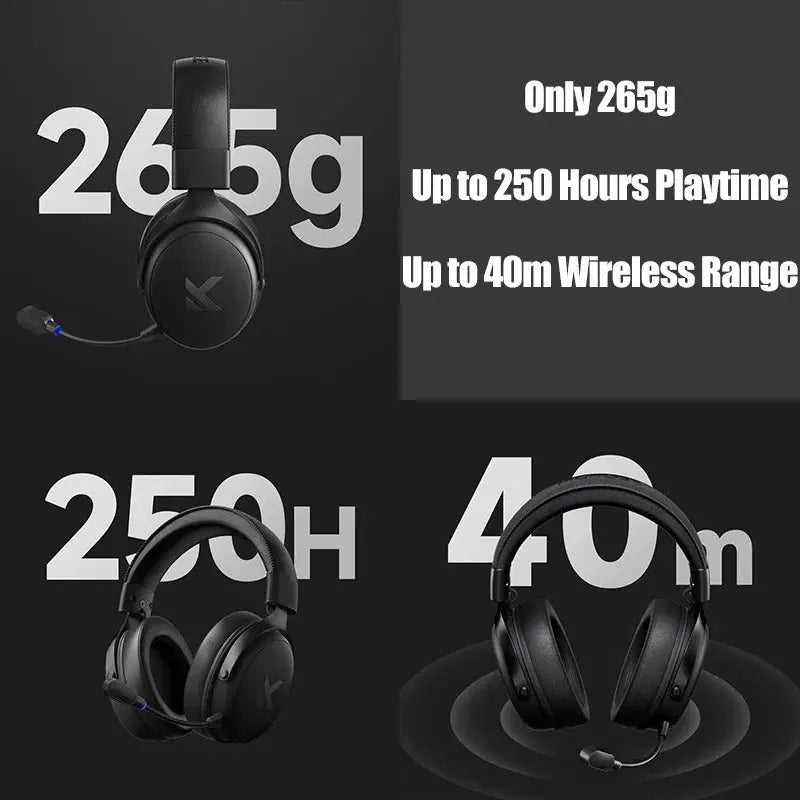 Professional 7.1 Wireless Gaming Headset - TOPSPEED, 4-Mode, AI Mic