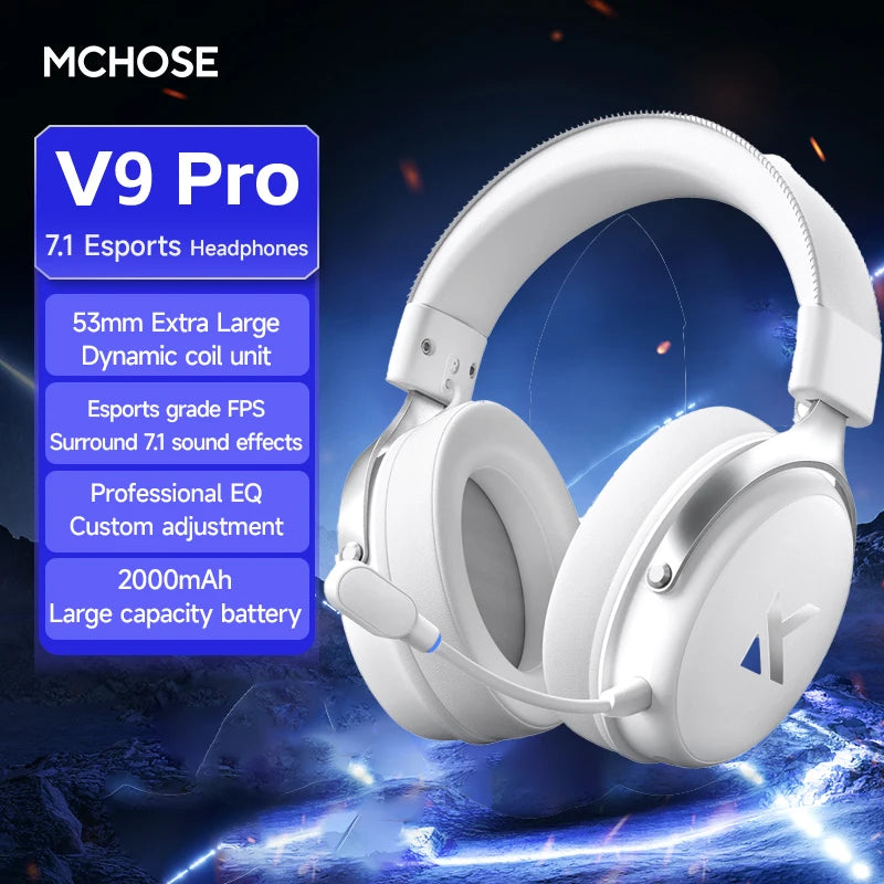 Professional 7.1 Wireless Gaming Headset - TOPSPEED, 4-Mode, AI Mic